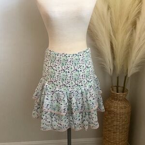 Allison NY Smocked Tiered Mini Skirt